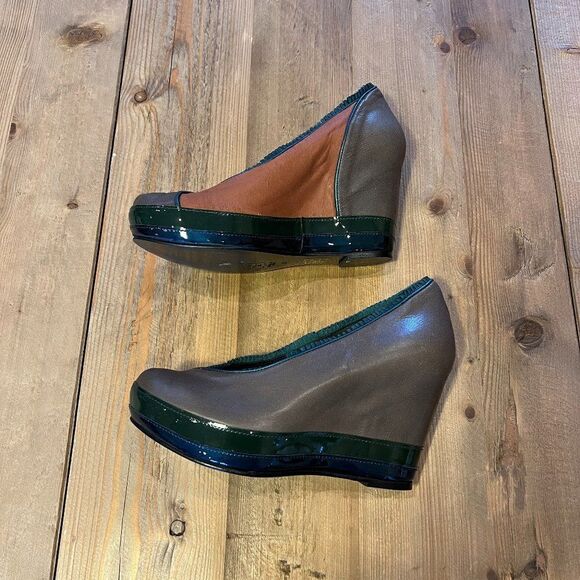 Anthropologie KRON by KRONKRON Leather Wedges Size 37 - Picture 5 of 14